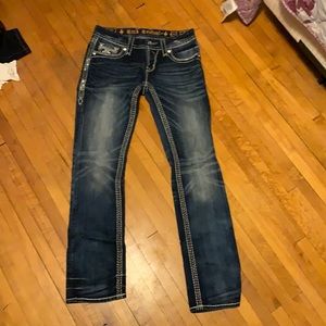 rock revival like new size 27 dark wash jeans